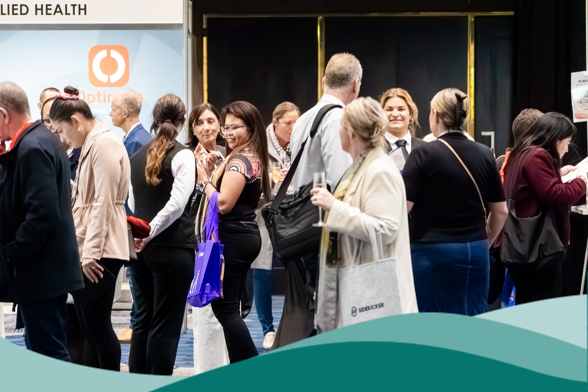 2025 Q:D State Conference Trade Hall Networking With Teal Waves