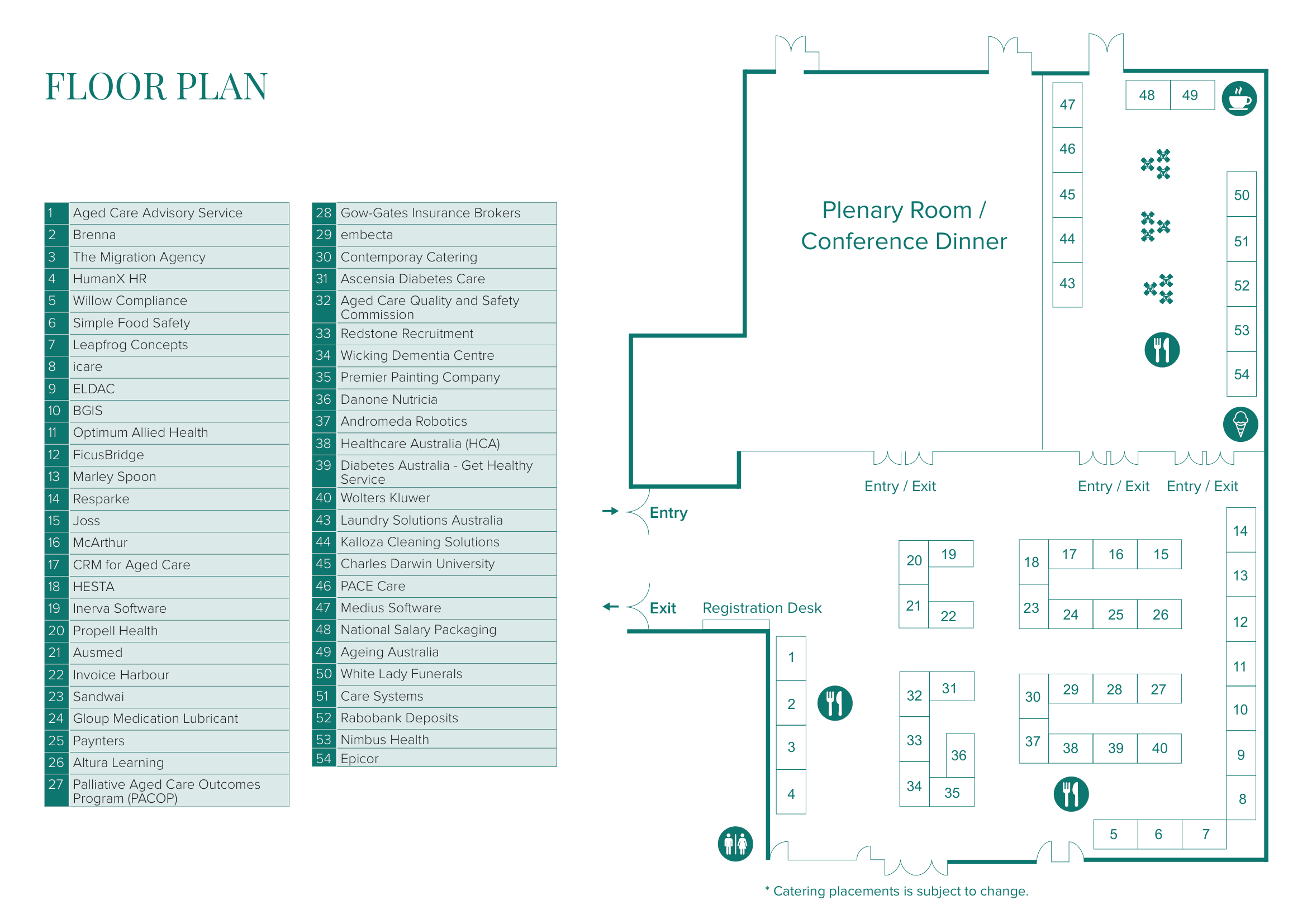 2026 NSW/ACT State Conference Trade Floor Plan