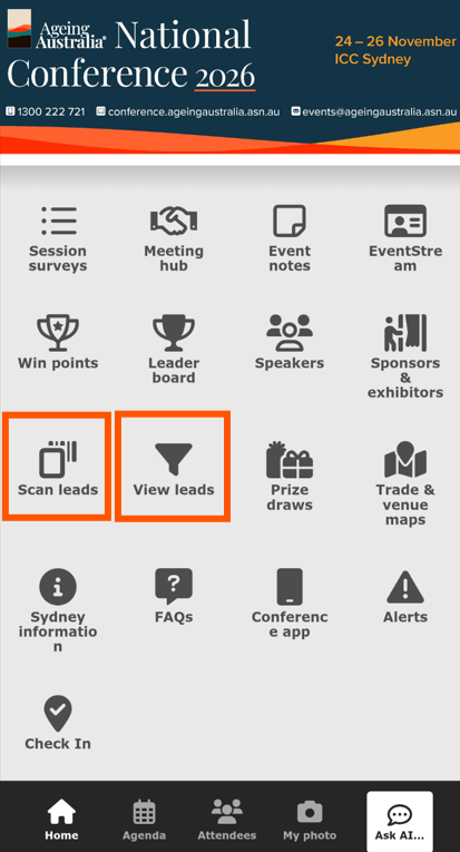2026 National Conference Scan and View Leads App